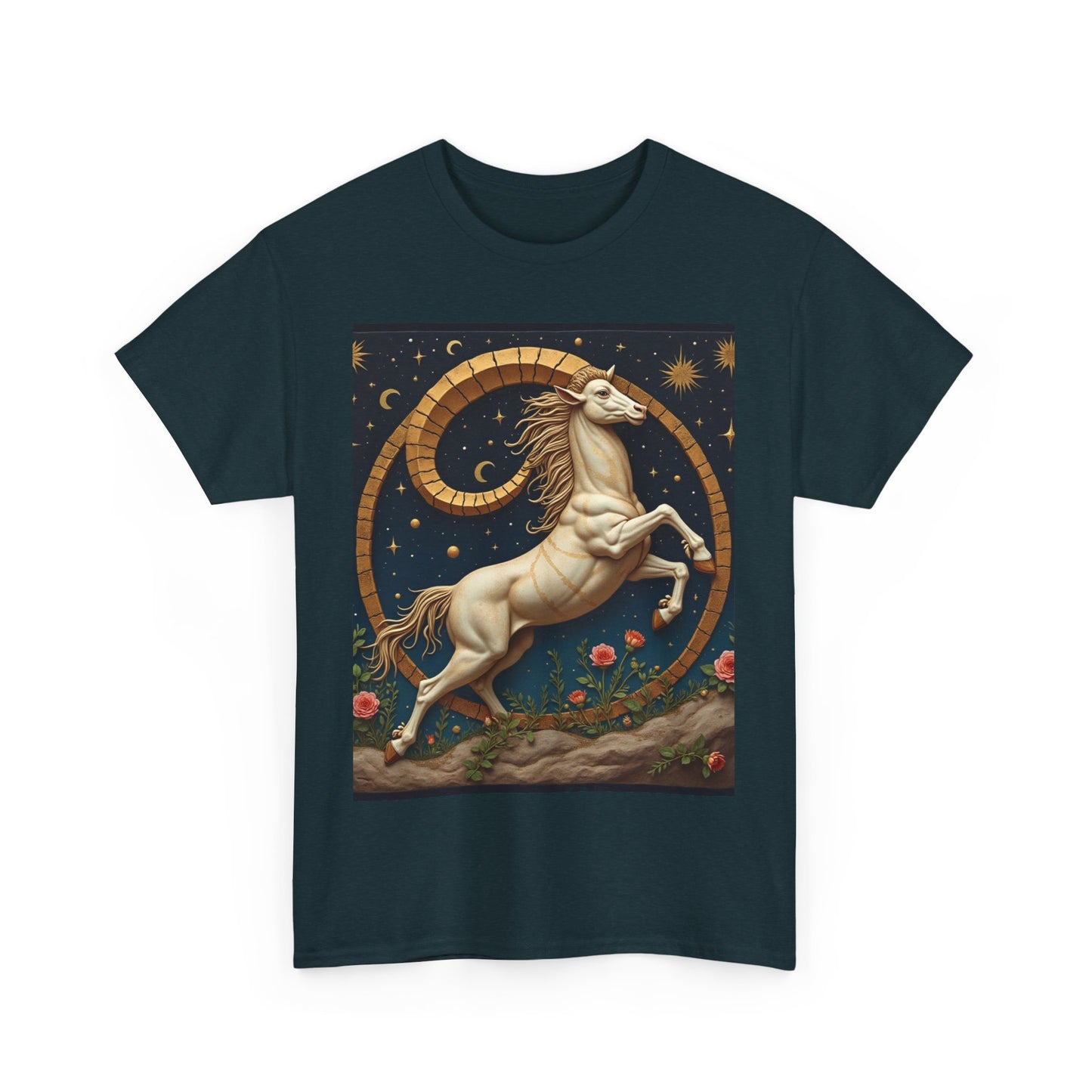 Unisex Heavy Cotton T-Shirt, Aries Animal. Zodiac Design