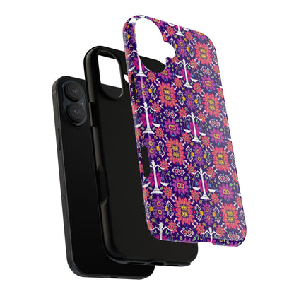 Tough Cases, Libra, Zodiac v4, Flower Pattern