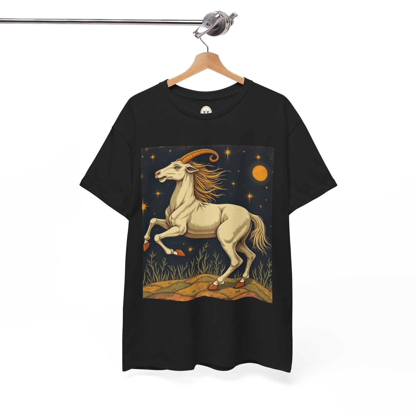 Unisex Heavy Cotton T-Shirt, Aries Animal, Zodiac Design