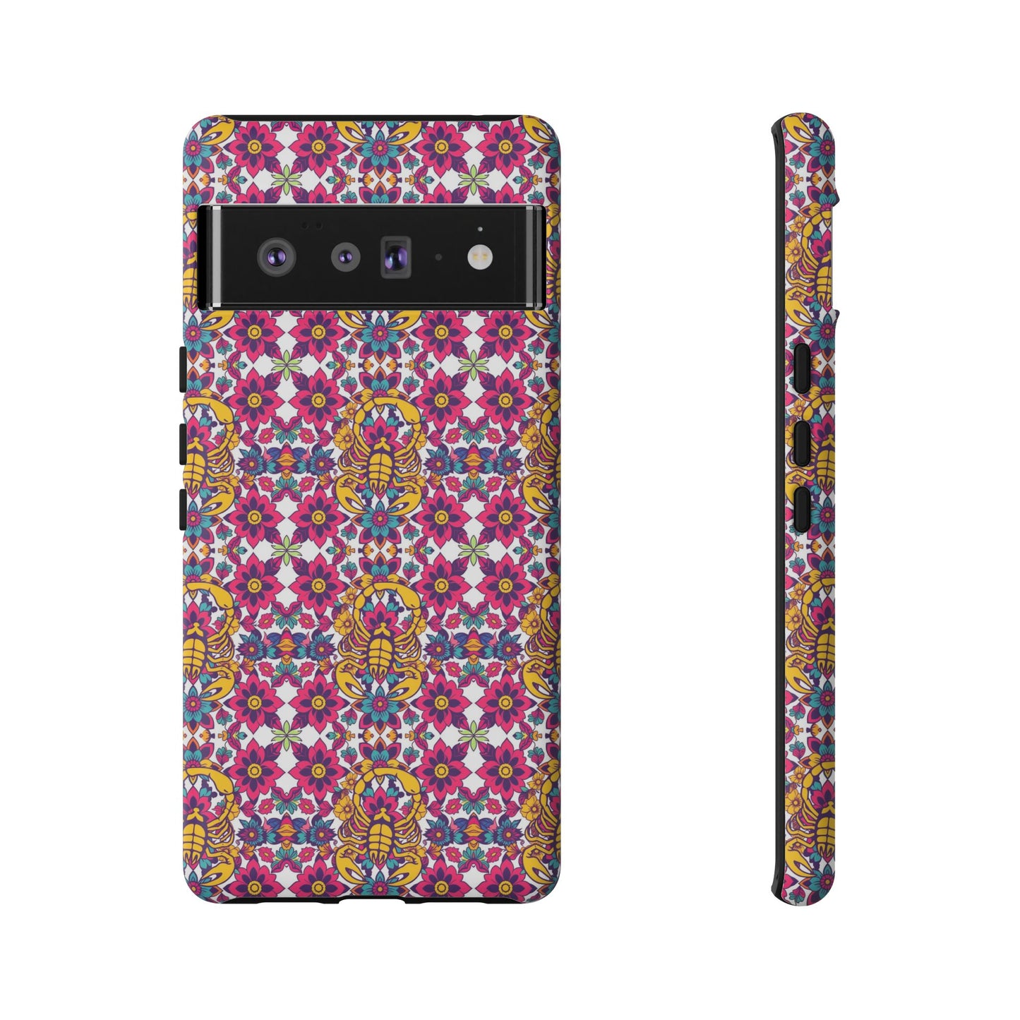 Tough Cases, Scorpio, Zodiac v2, Flower Pattern