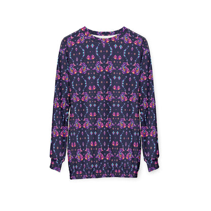 Unisex Sweatshirt (AOP), Pisces, Zodiac v2, Jewel Pattern