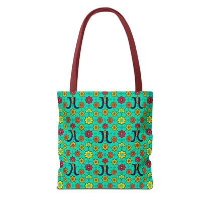 Tote Bag, (AOP), Aquarius, Zodiac, Flower Pattern
