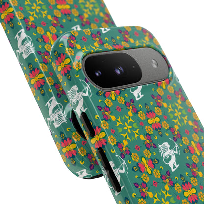 Tough Cases, Sagittarius, Zodiac, Flower Pattern