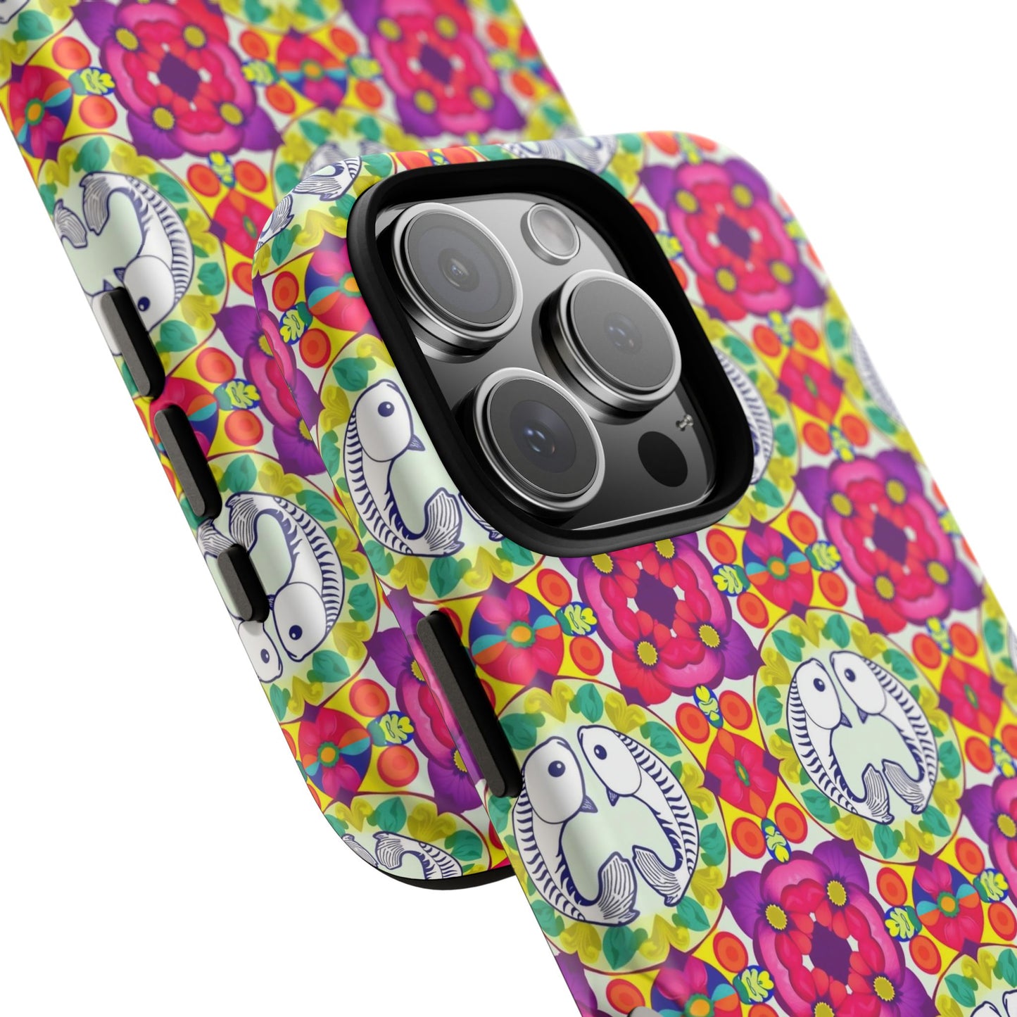 Tough Cases, Pisces, Zodiac v2, Flower Pattern