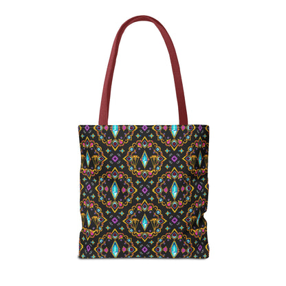 Tote Bag (AOP), Libra, Zodiac v1, Jewel Pattern