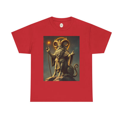 Unisex Heavy Cotton T-Shirt, Taurus God, Zodiac Design