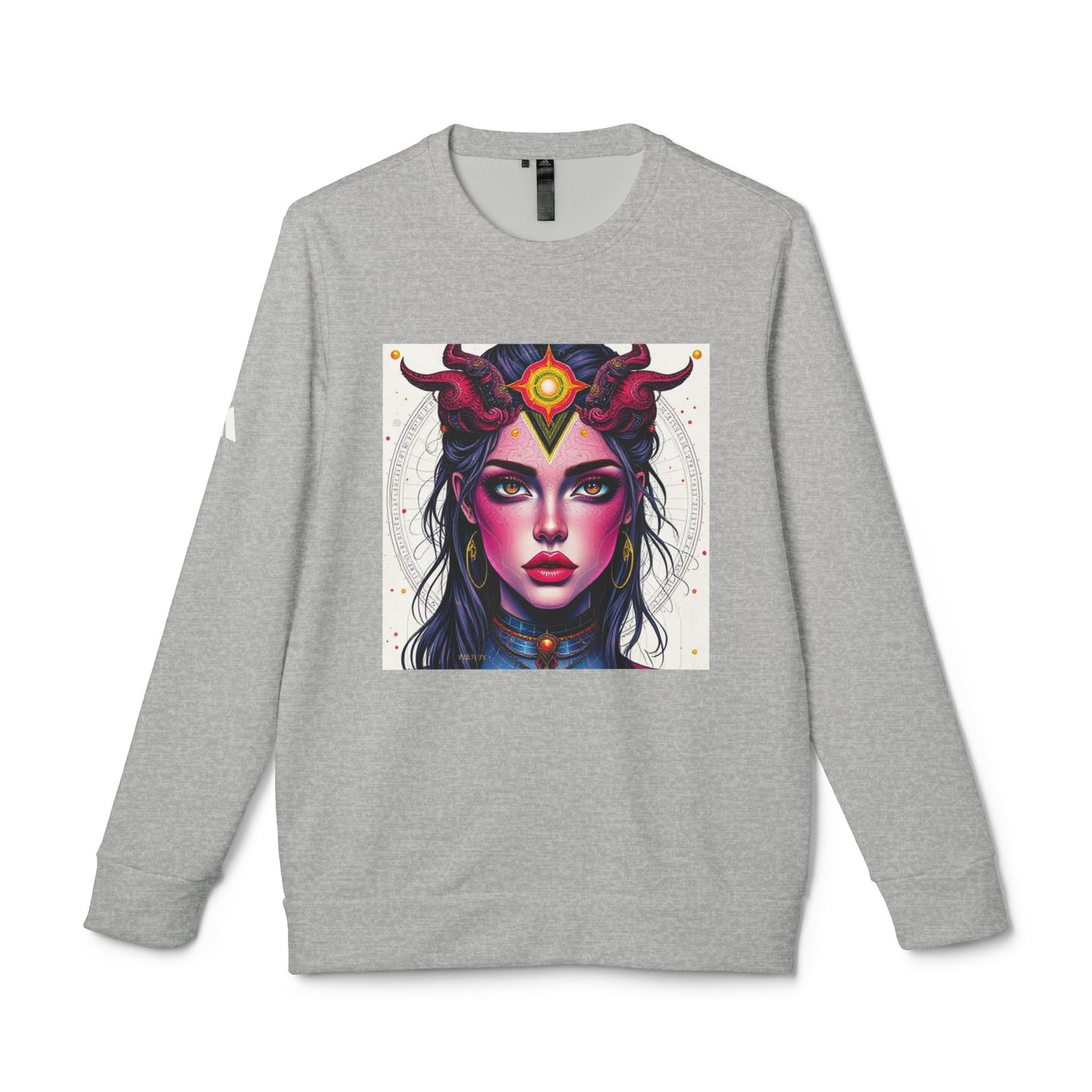 Adidas, Unisex Fleece Crewneck Sweatshirt, Virgo, Pop Art v1, Zodiac
