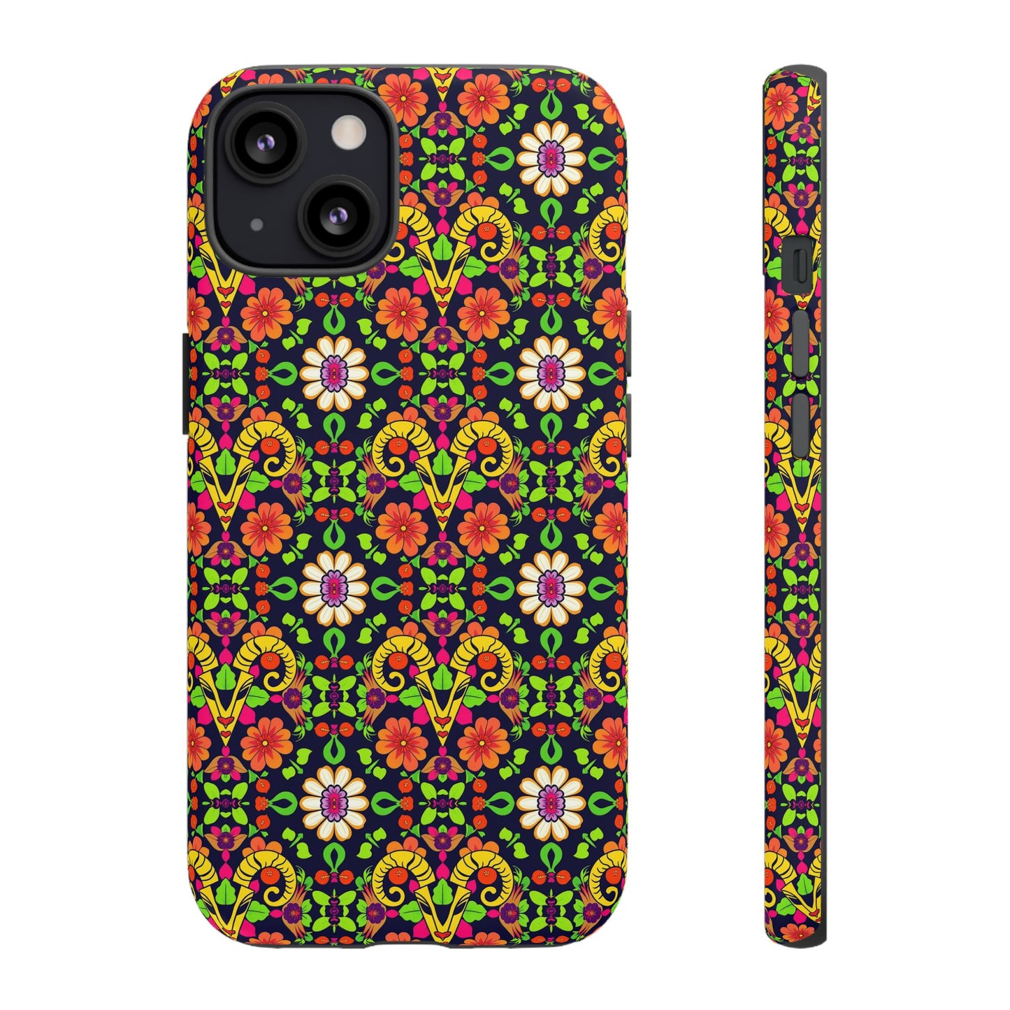 Tough Cases, Aries, Zodiac v4, Flower Pattern