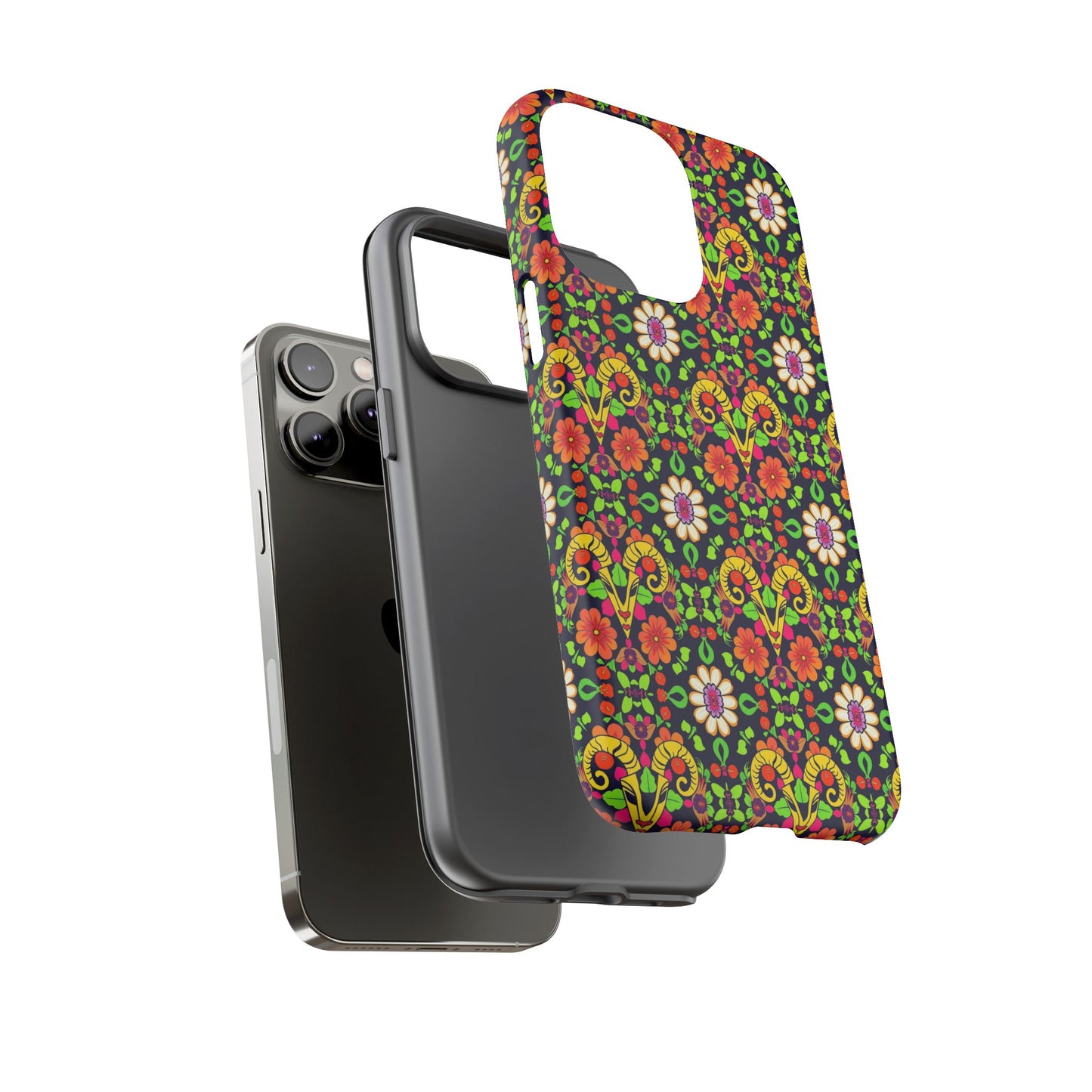 Tough Cases, Aries, Zodiac v4, Flower Pattern