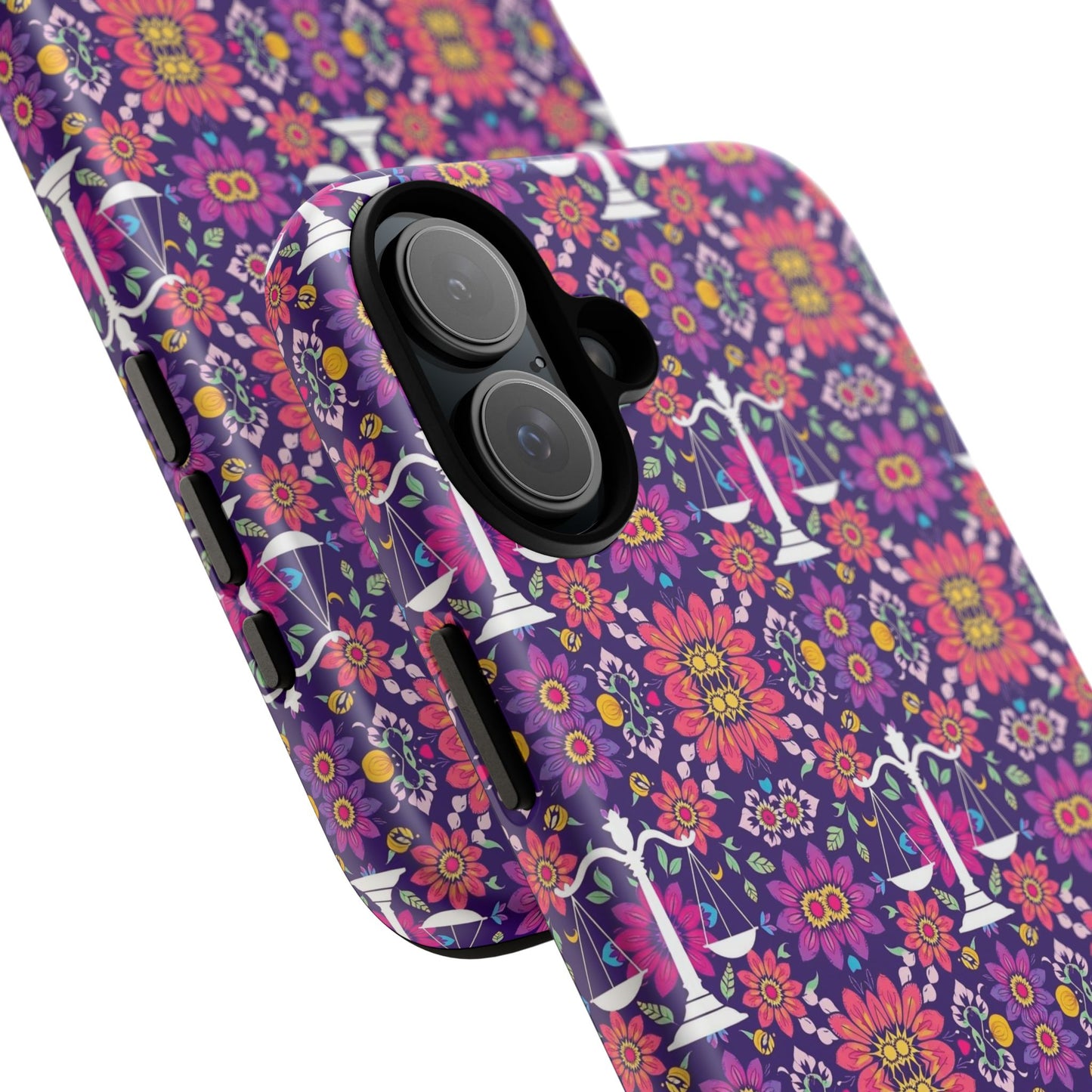 Tough Cases, Libra, Zodiac v4, Flower Pattern
