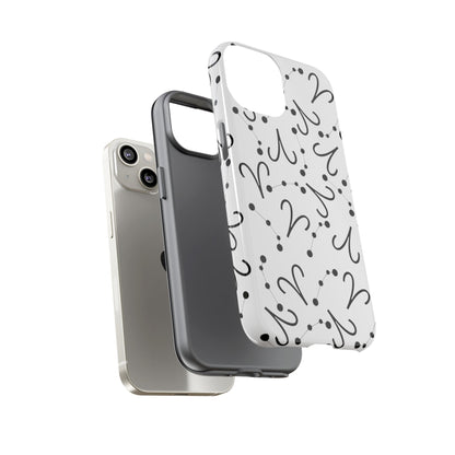 Tough Cases with the Aries Zodiac sign for iPhone, Samsung Galaxy, and Google Pixel devices