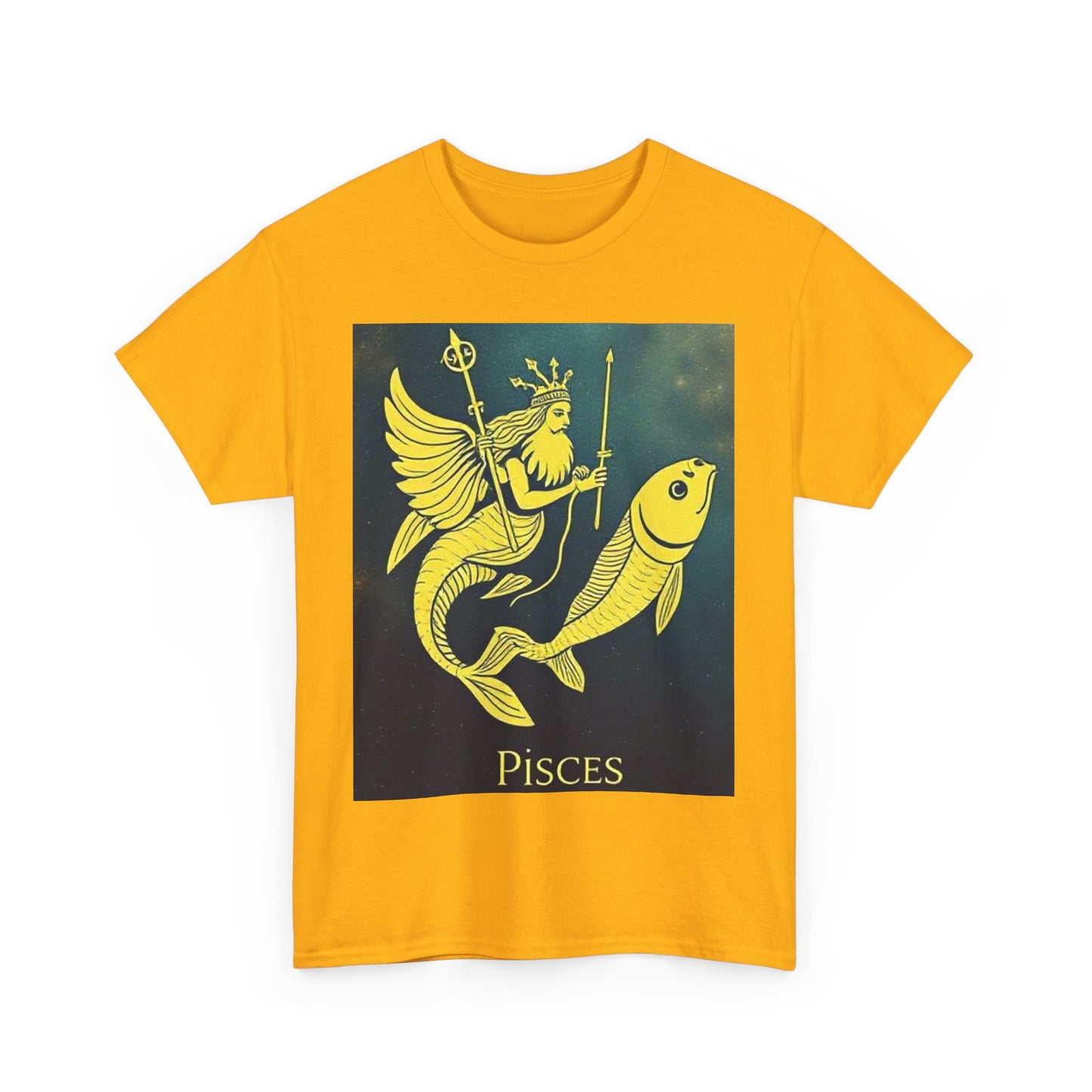 Unisex Heavy Cotton T-Shirt, Pisces Queen, Zodiac Design