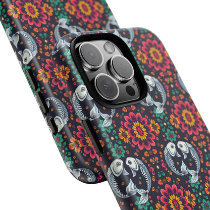 Tough Cases, Pisces, Zodiac v4, Flower Pattern