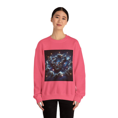 Unisex Heavy Blend™ Crewneck Sweatshirt, Space Bullhead, Taurus Zodiac Design