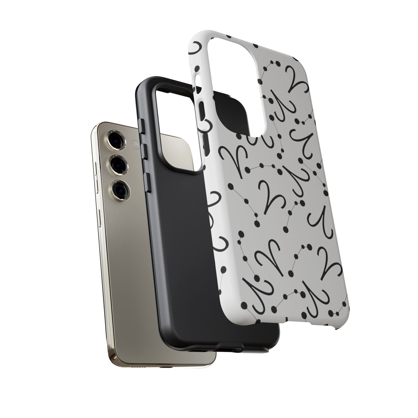 Tough Cases with the Aries Zodiac sign for iPhone, Samsung Galaxy, and Google Pixel devices