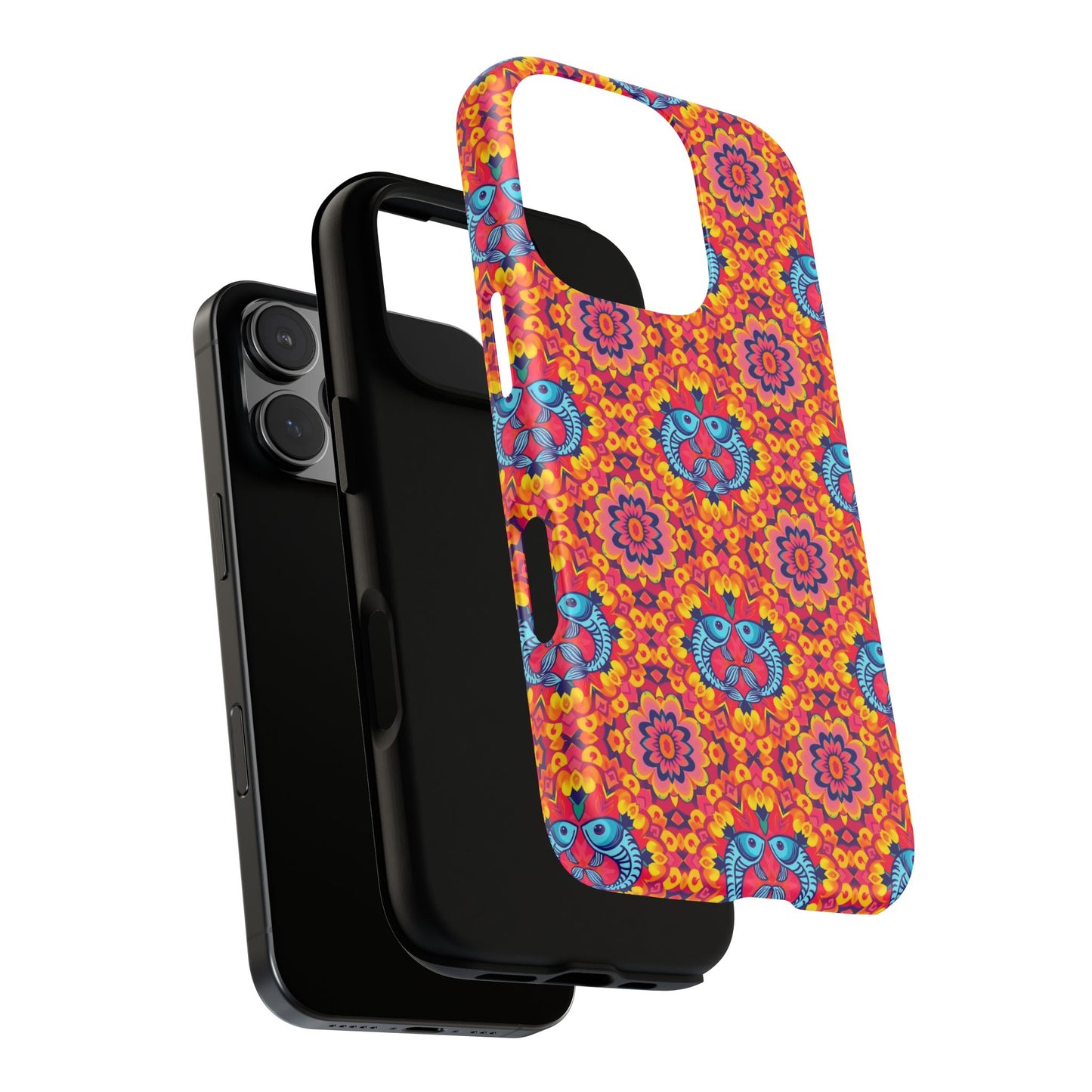 Tough Cases, Pisces, Zodiac v1, Flower Pattern