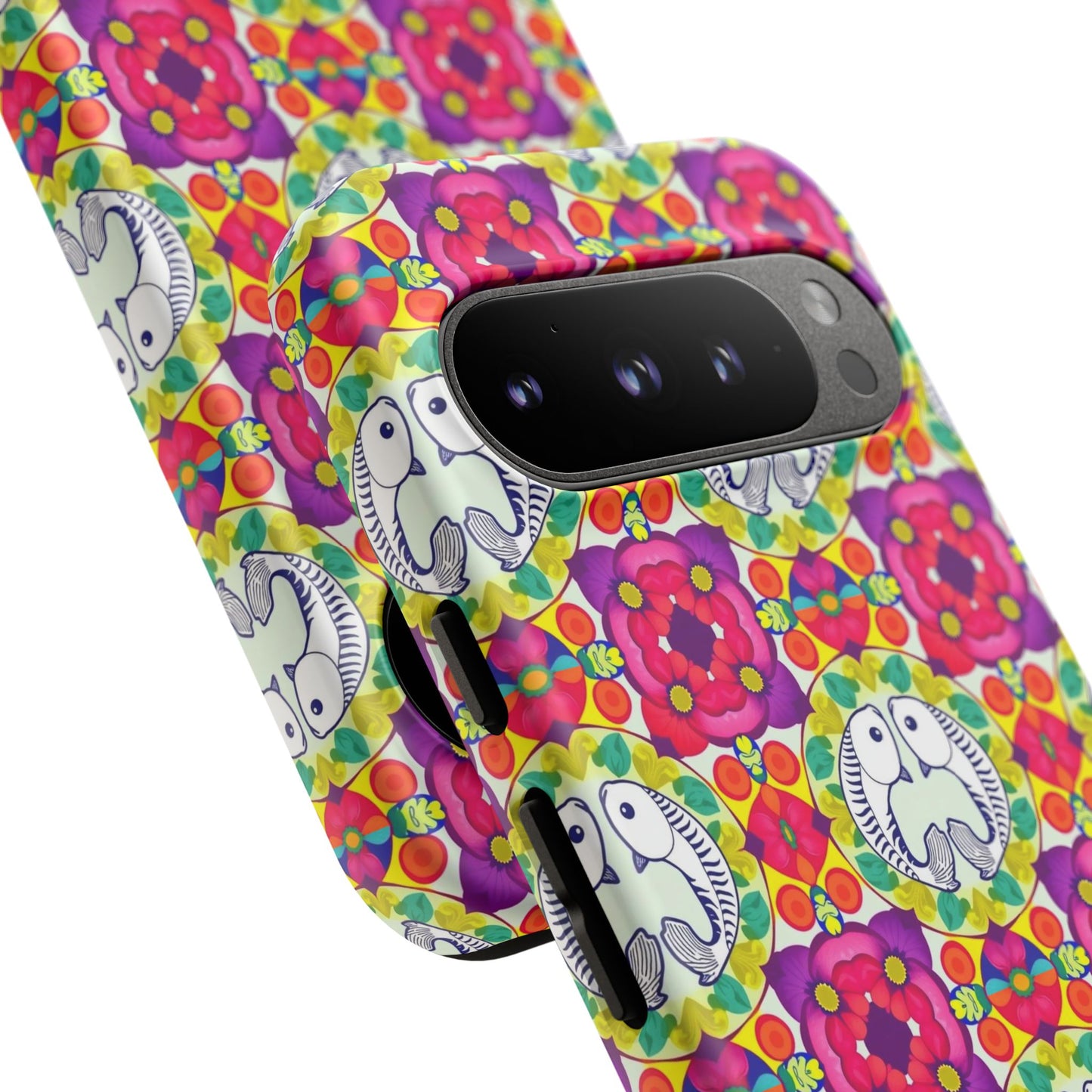 Tough Cases, Pisces, Zodiac v2, Flower Pattern