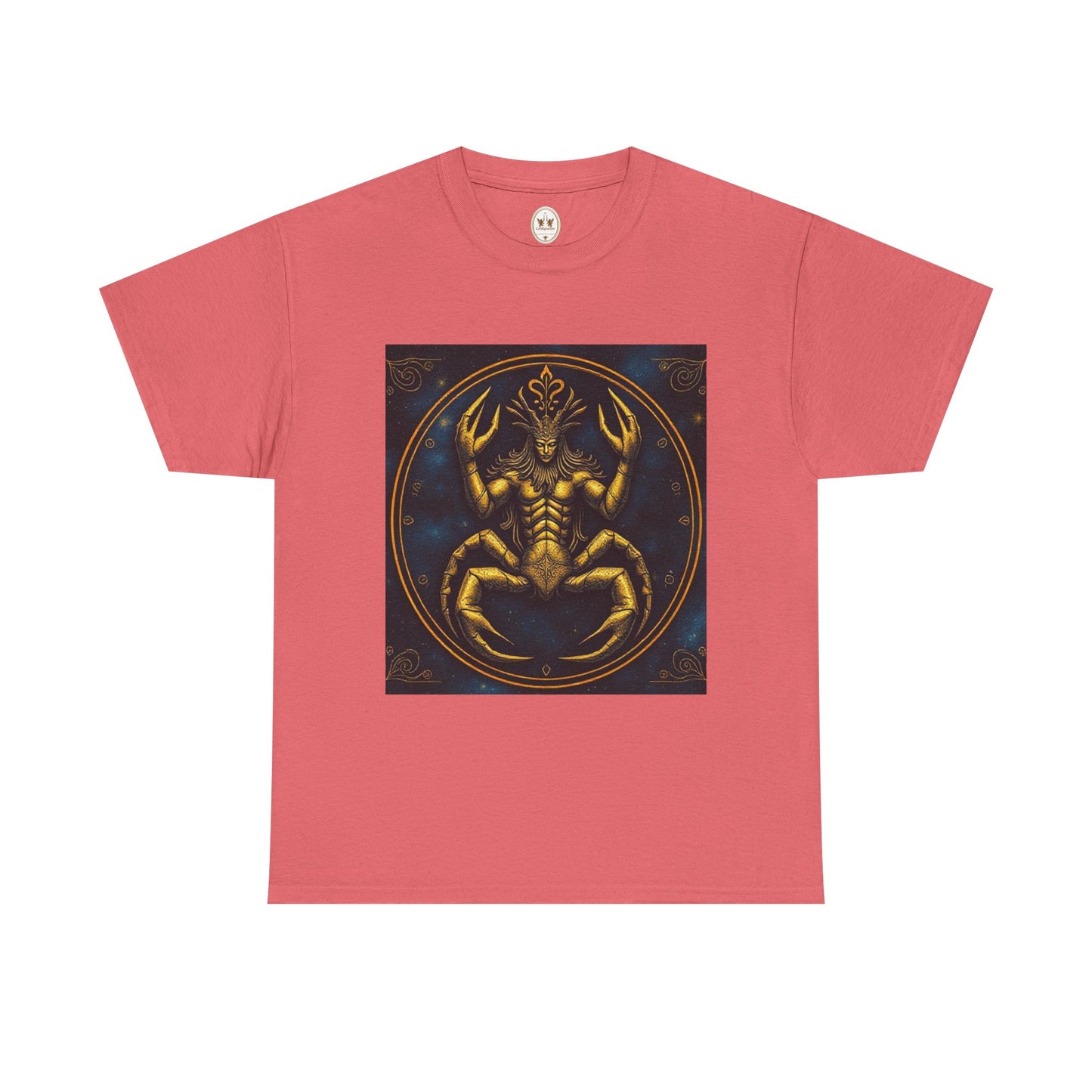 Unisex Heavy Cotton T-Shirt, Scorpion King 1v, Cancer Zodiac Design