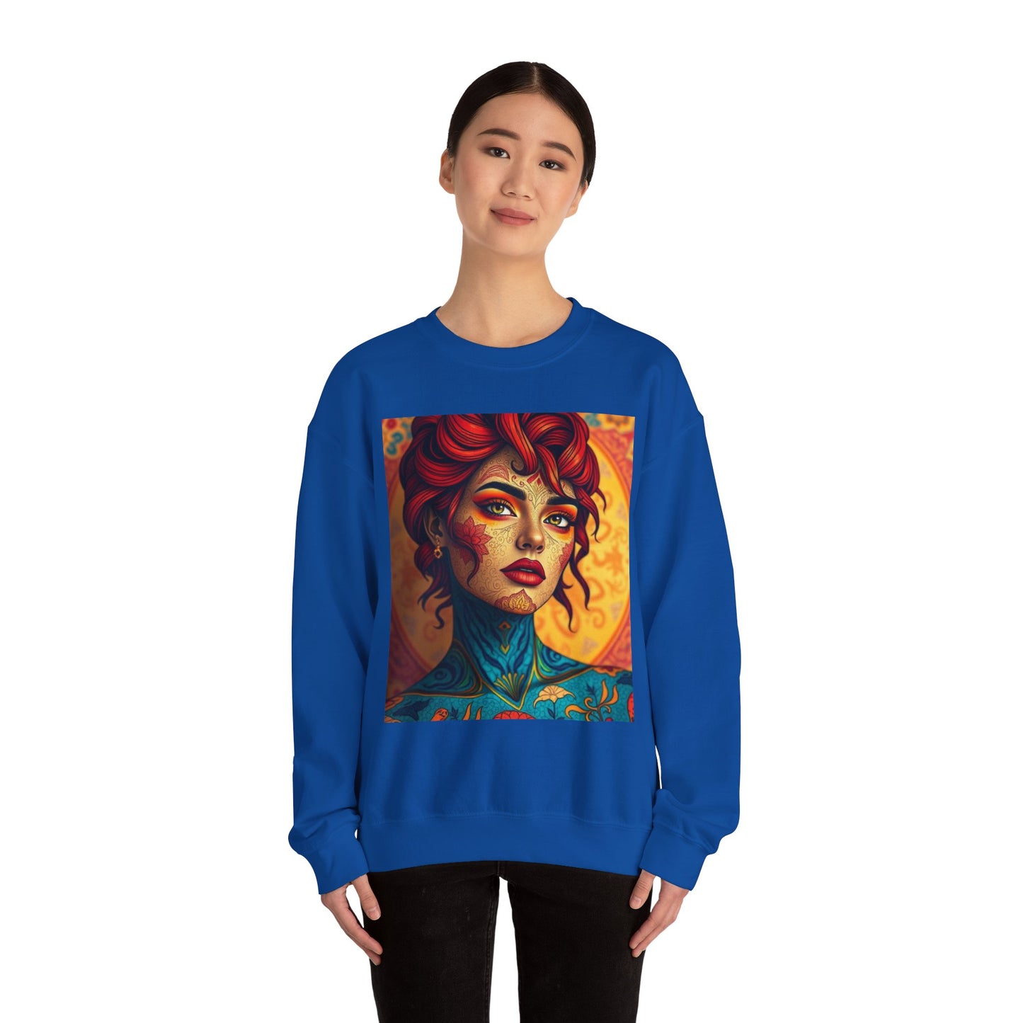 Unisex Heavy Blend™ Crewneck Sweatshirt, Aquarius, Zodiac v2, Sexy Pattern