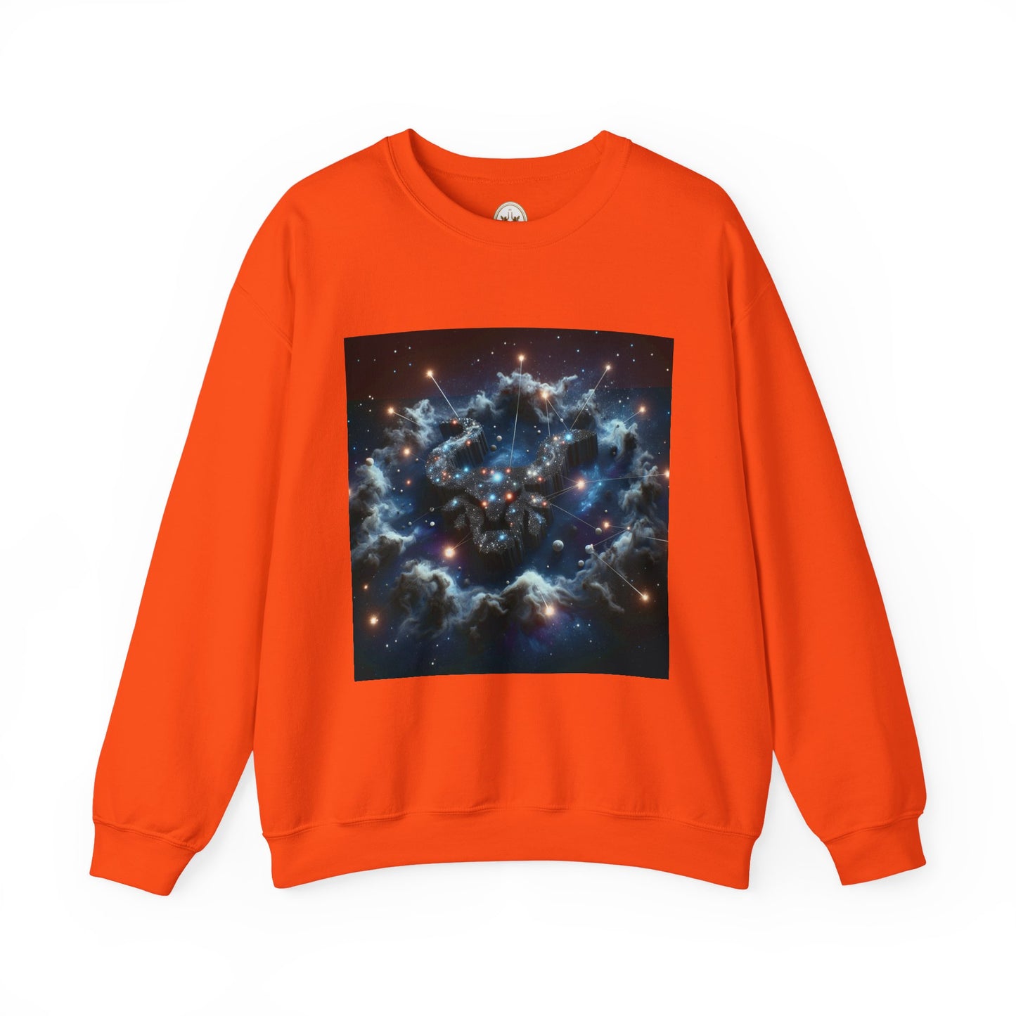 Unisex Heavy Blend™ Crewneck Sweatshirt, Space Bullhead, Taurus Zodiac Design
