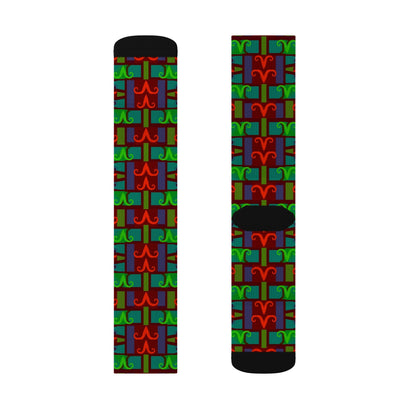 Sublimation Socks, Aries, Zodiac v1, Shapes Pattern