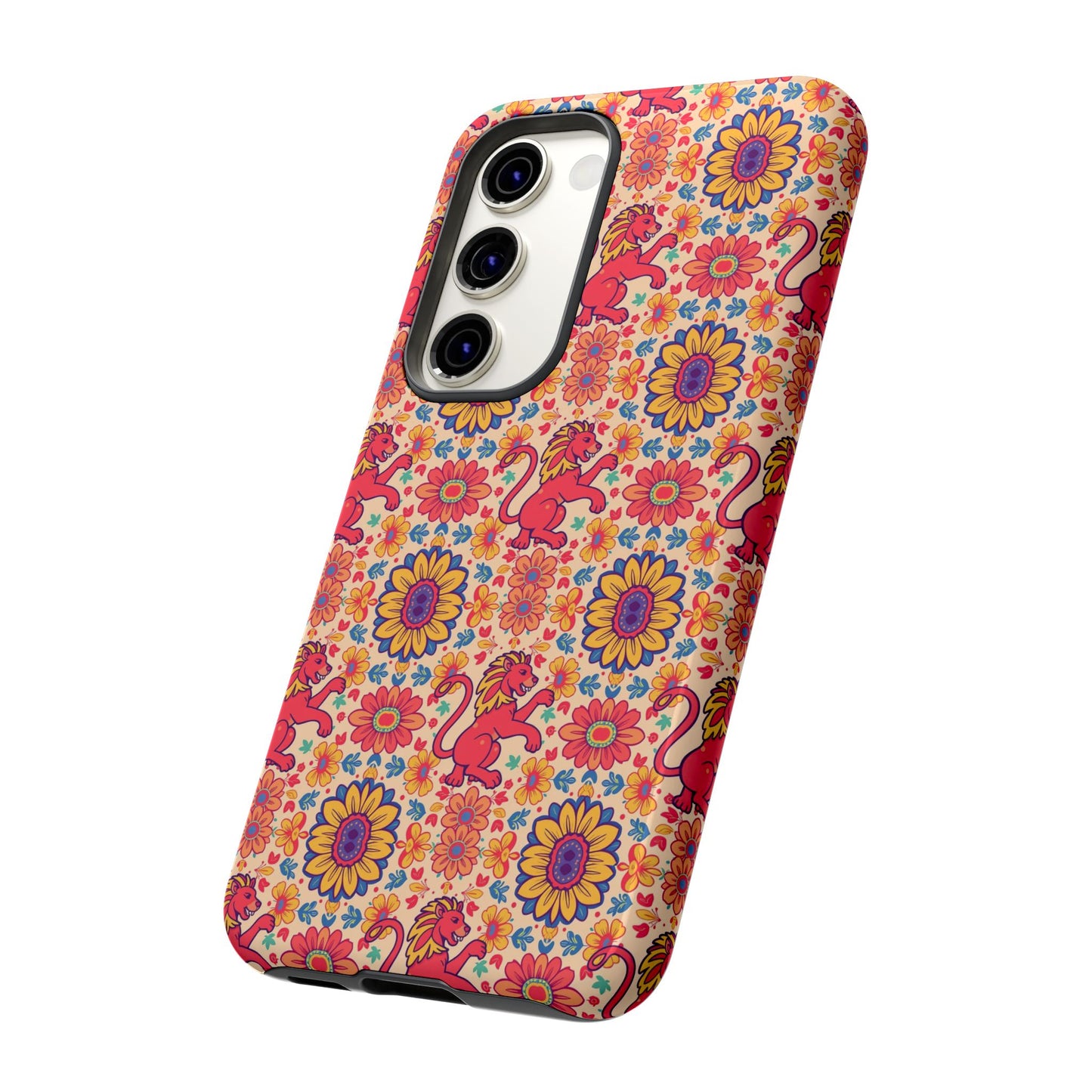 Tough Cases, Leo, Zodiac v1, Flower Pattern