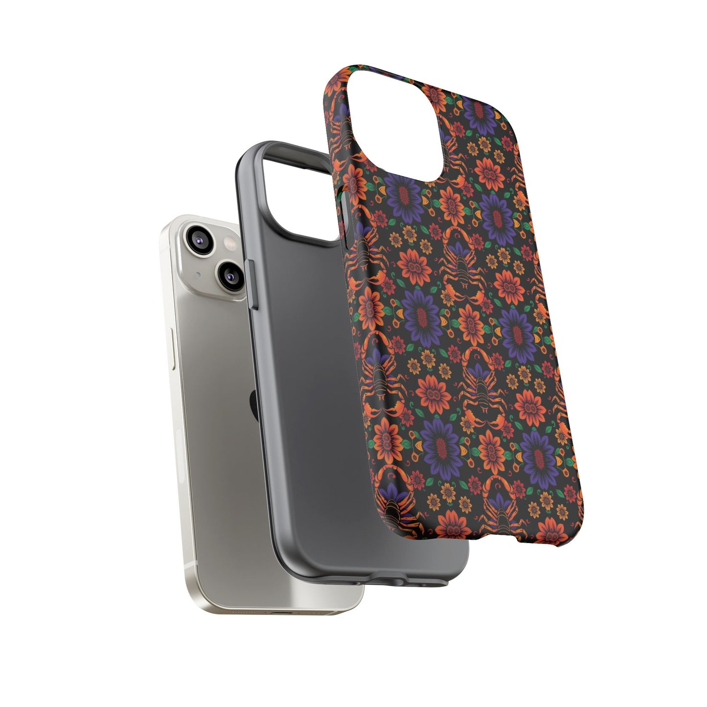 Tough Cases, Scorpio, Zodiac, Flower Pattern