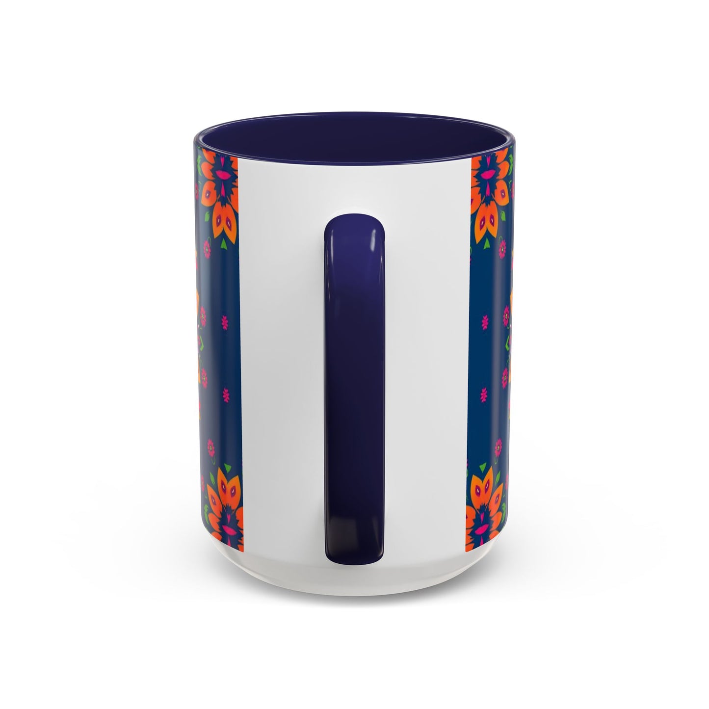 Accent Coffee Mug, Gemini, Zodiac v2, Flower Pattern, (11, 15oz)