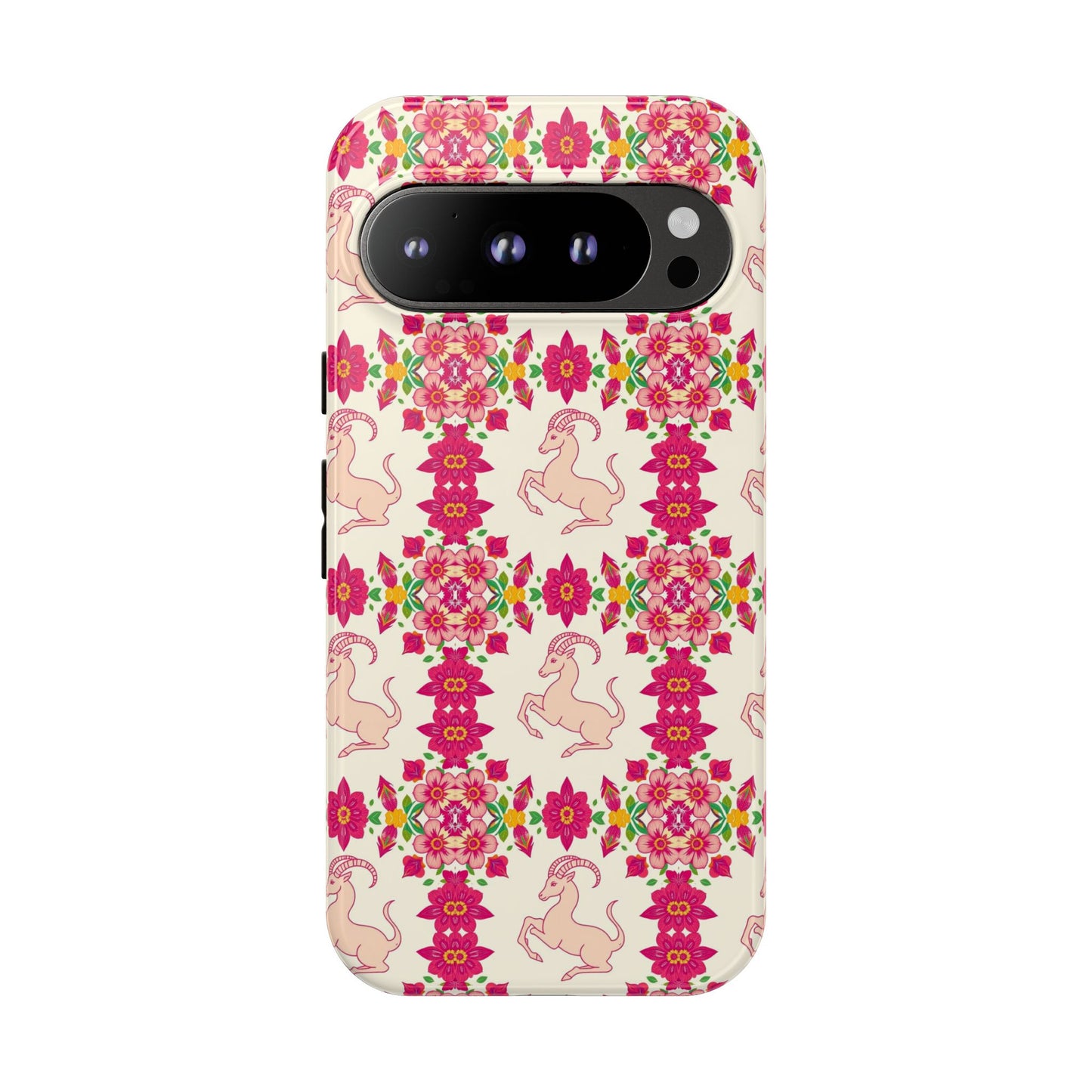 Tough Cases, Capricorn, Zodiac v3, Flower Pattern