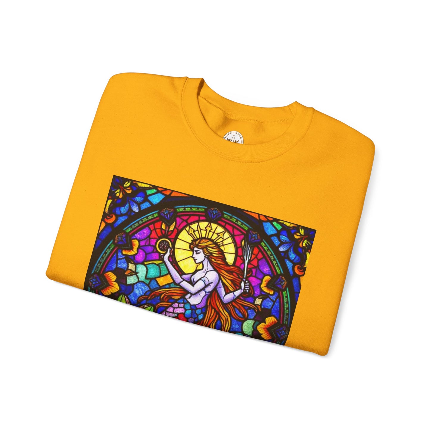 Unisex Heavy Blend™ Crewneck Sweatshirt, Glass 1, Aquarius Zodiac Design