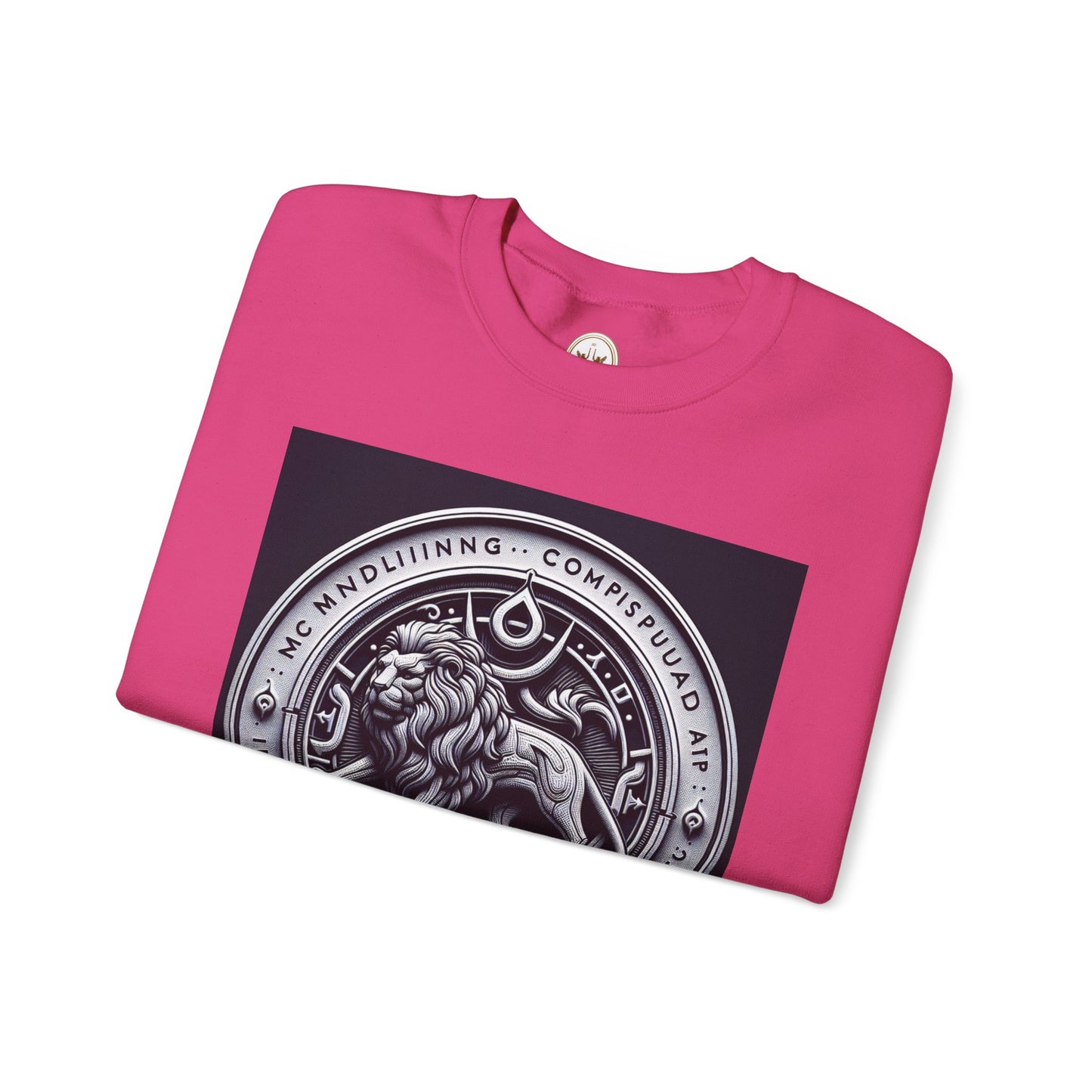 Unisex Heavy Blend™ Crewneck Sweatshirt, Lion Coin, Leo Zodiac Design