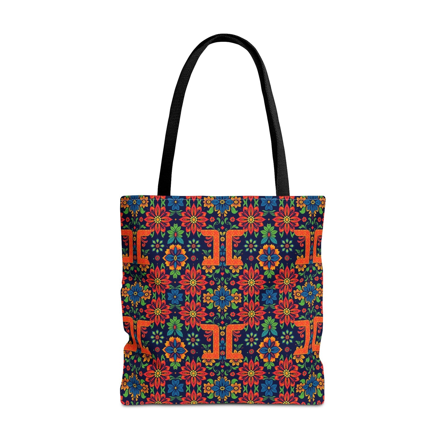 Tote Bag, (AOP), Gemini, Zodiac v1, Flower Pattern