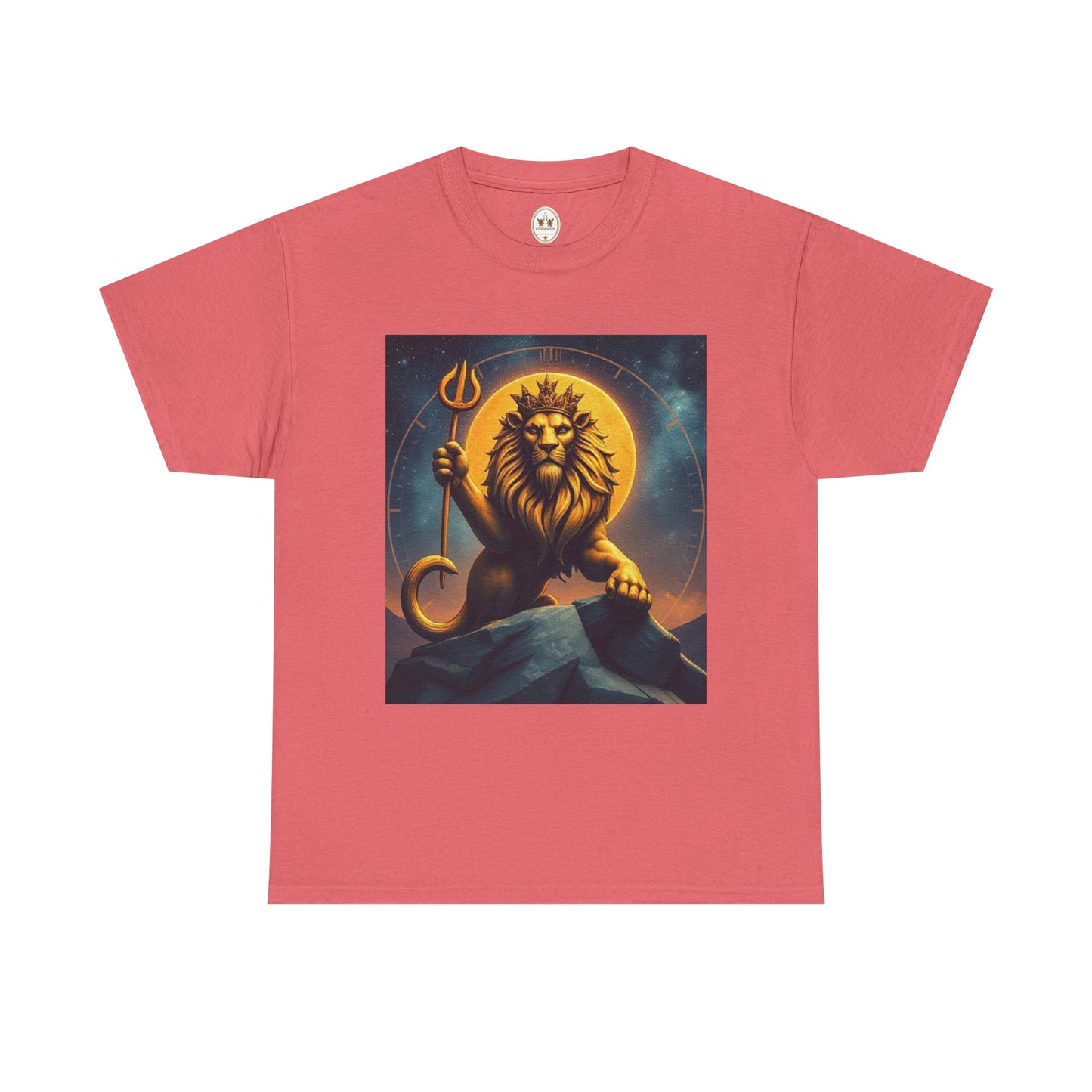 Unisex Heavy Cotton T-Shirt, King of Lion v3, Leo Zodiac Design