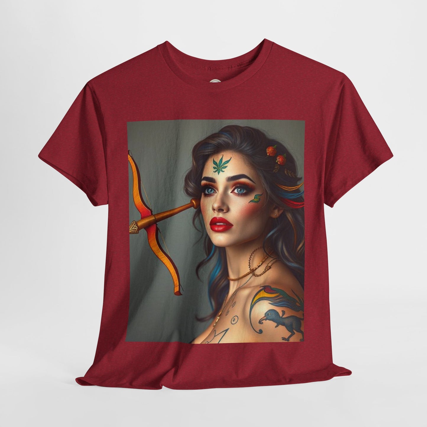 Unisex Heavy Cotton T-Shirt, Sagittarius, Zodiac v2, Sexy Art