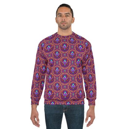Unisex Sweatshirt (AOP), Scorpio, Zodiac v3, Jewel Pattern