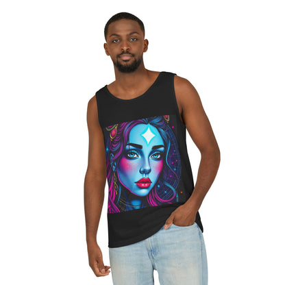 Unisex Garment-Dyed, Tank Top, Gemini, Pop Art, 100% US cotton
