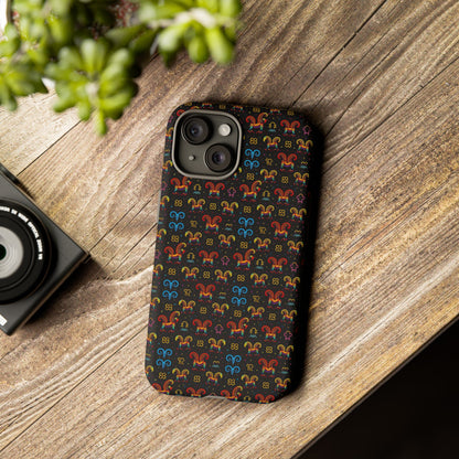 Tough Cases, Aries, Zodiac v1, Metal Pattern