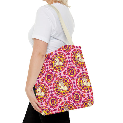 Tote Bag, (AOP), Capricorn, Zodiac v1, Flower Pattern