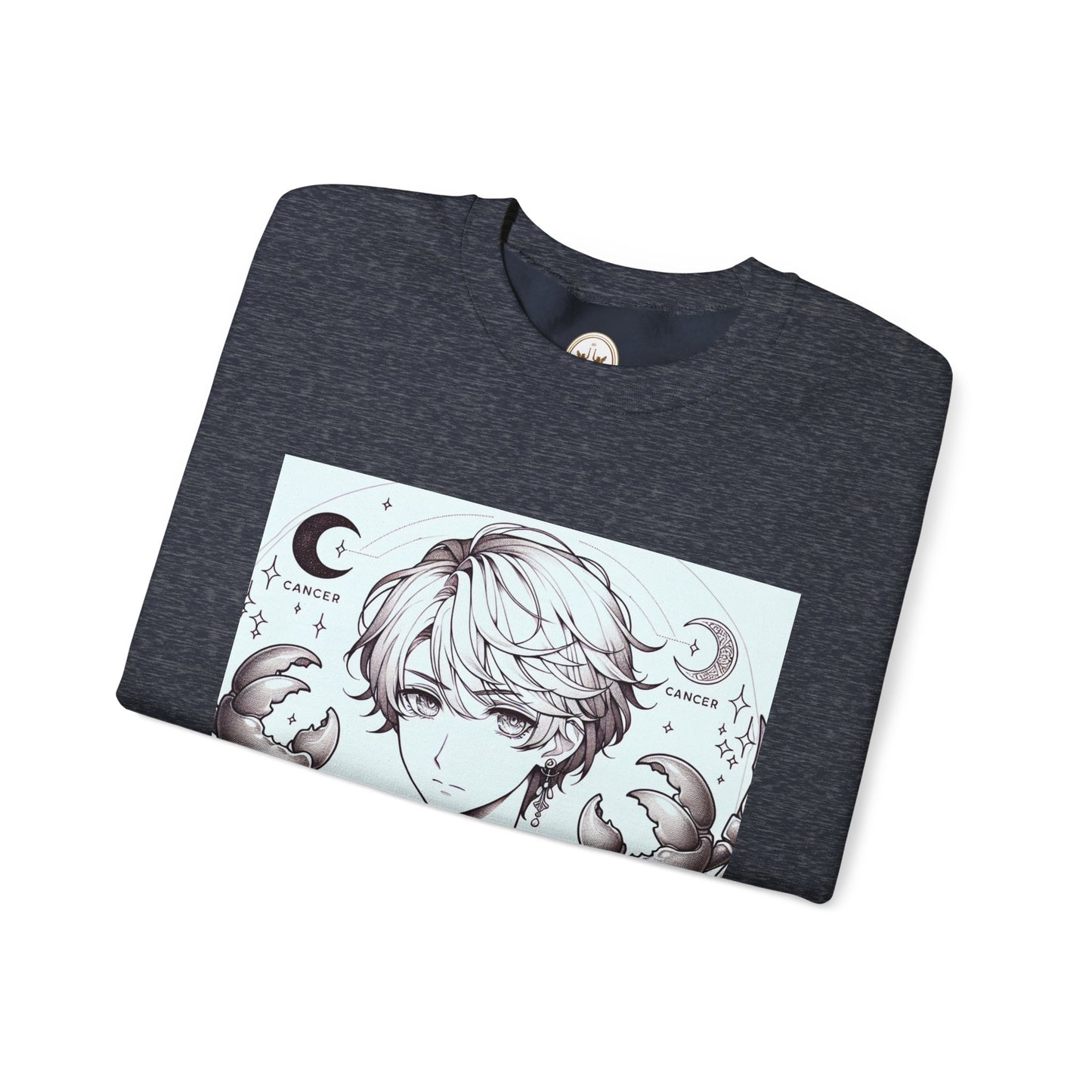 Unisex Heavy Blend™ Crewneck Sweatshirt,Two Moon, Cancer Zodiac Design