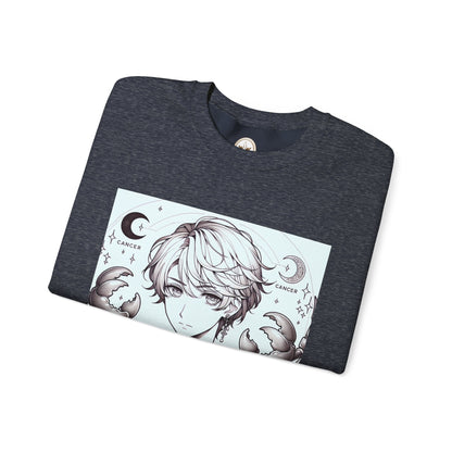 Unisex Heavy Blend™ Crewneck Sweatshirt,Two Moon, Cancer Zodiac Design
