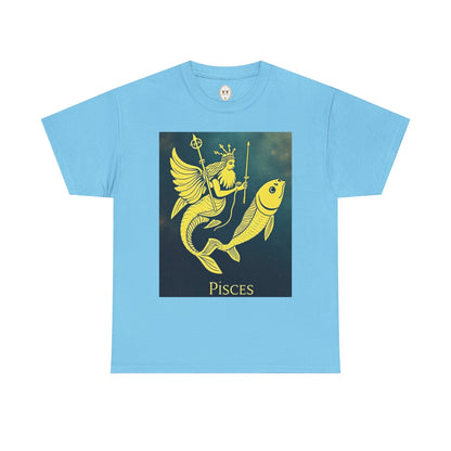 Unisex Heavy Cotton T-Shirt, Pisces Queen, Zodiac Design