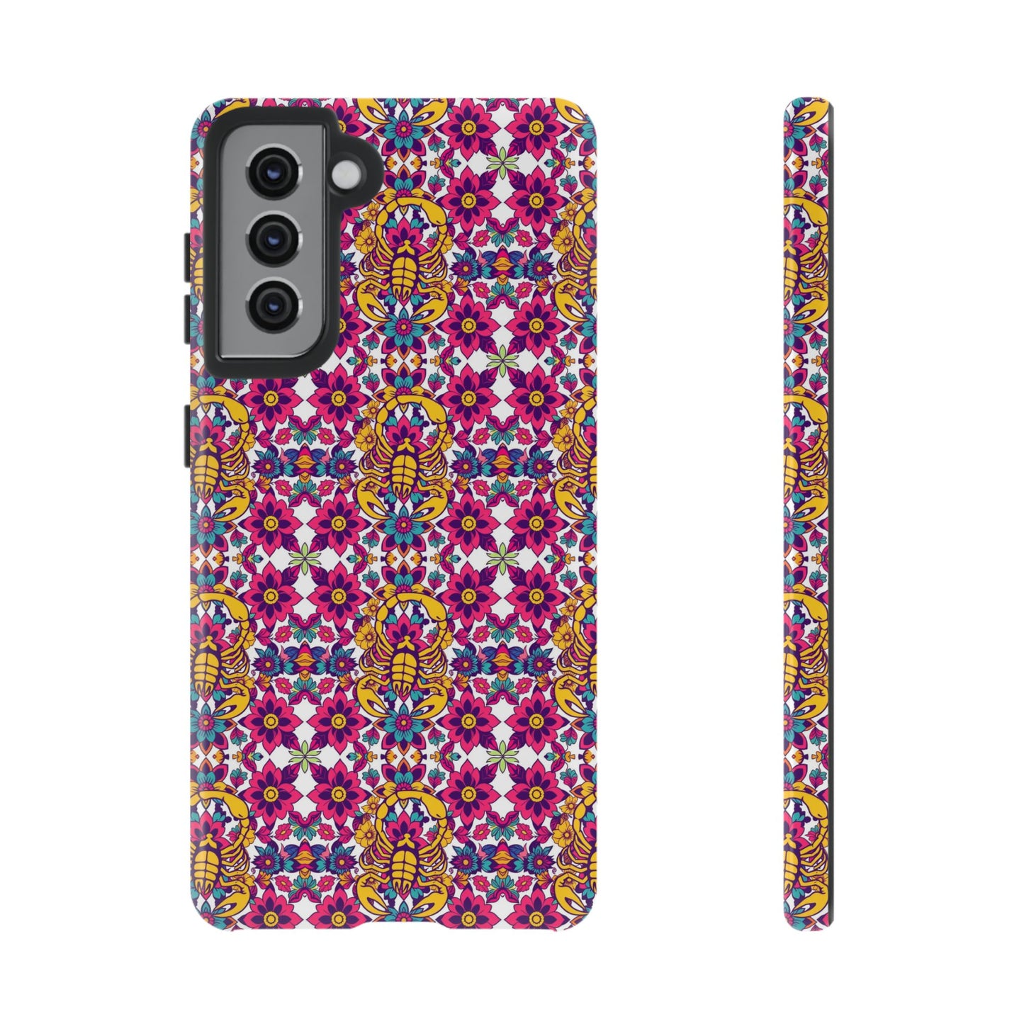 Tough Cases, Scorpio, Zodiac v2, Flower Pattern