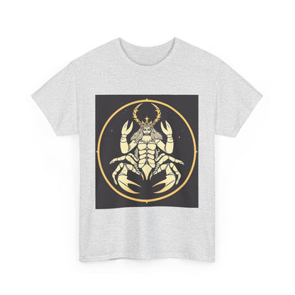 Unisex Heavy Cotton T-Shirt, Scorpio King, Print Art, Zodiac Design