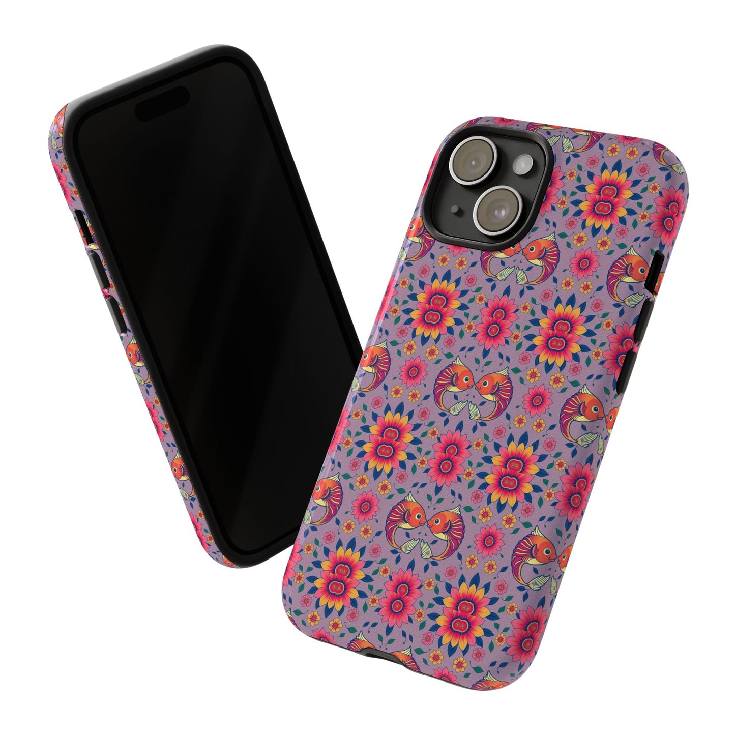 Tough Cases, Pisces, Zodiac v3, Flower Pattern