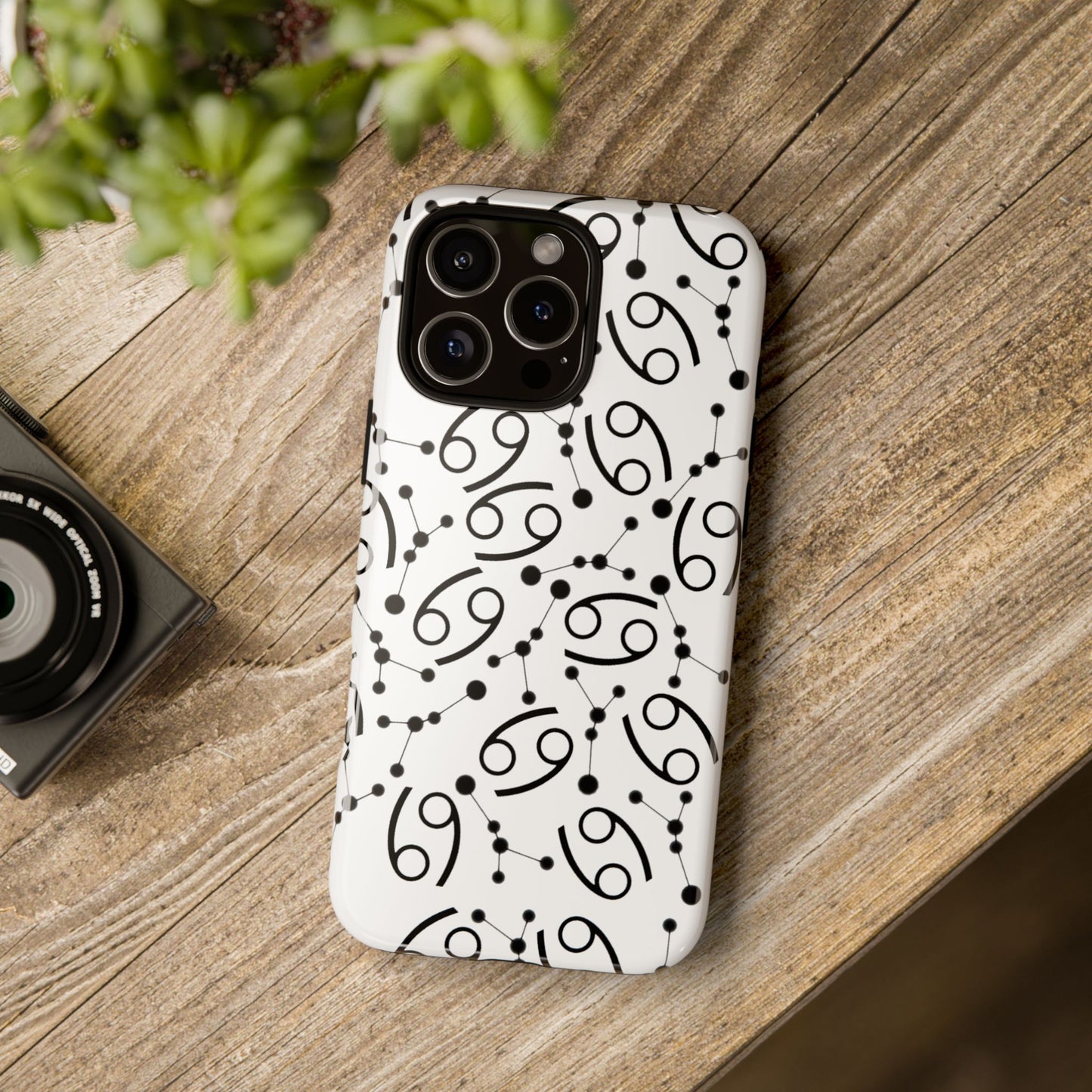 Tough Cases with the Cancer Zodiac sign for iPhone, Samsung Galaxy, and Google Pixel devices