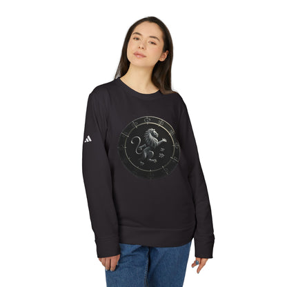 Adidas, Unisex Fleece Crewneck Sweatshirt, Leo, Space Animal, Zodiac