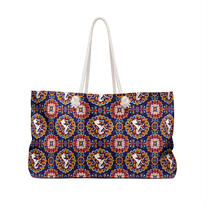 Weekender Bag, Virgo, Zodiac v2, Flower Pattern