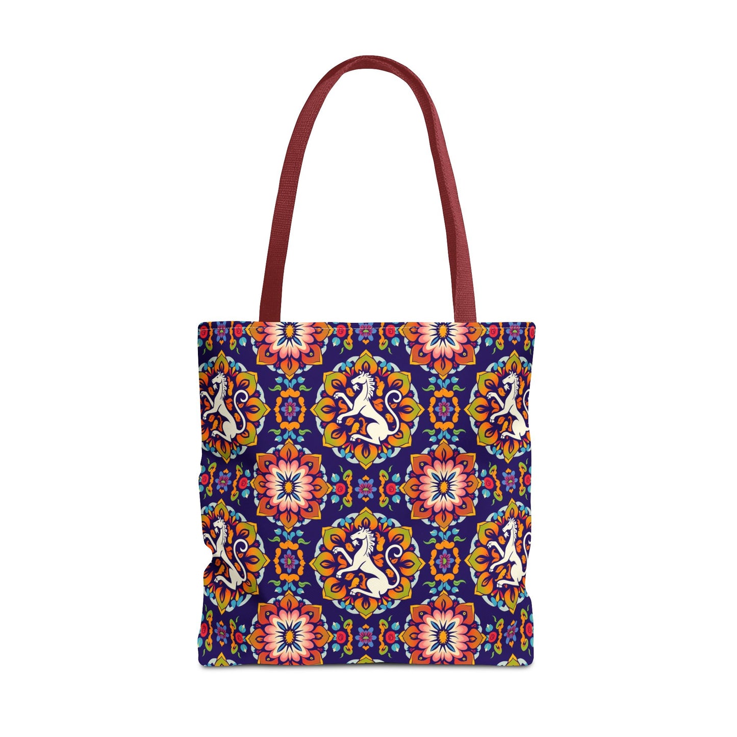 Tote Bag, (AOP), Virgo, Zodiac v3, Flower Pattern