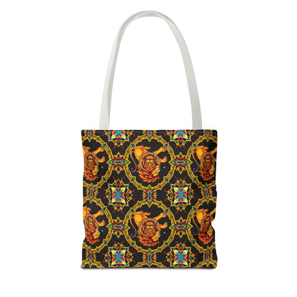 Tote Bag (AOP), Leo, Zodiac, Jewel Pattern