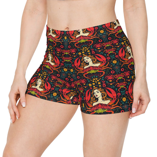 Women's Shorts, (AOP), Cancer, Zodiac v1, Sexy Pattern